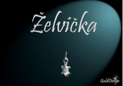 Želvička - přívěsek rhodium